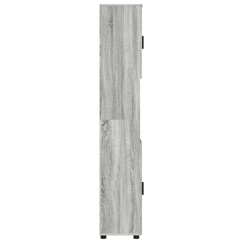 Mobile da Bagno con porta Grigio Sonoma 30 x 35 x 192 cm