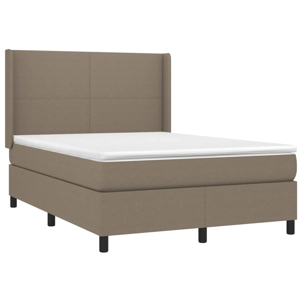 Giroletto a Molle con Materasso Tortora 140x200 cm in Tessuto 3131277