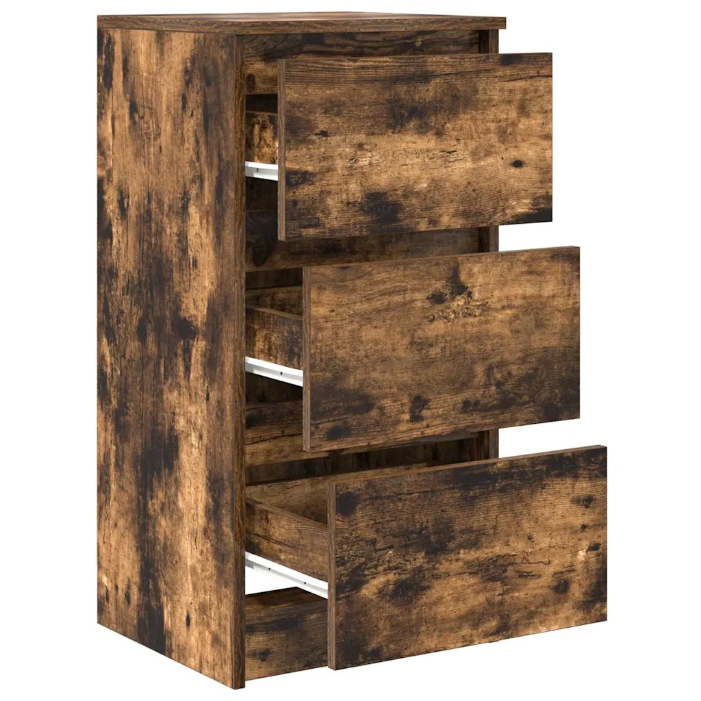 Credenza Rovere Fumo 37,5x35x76 cm in Legno Multistrato 861728