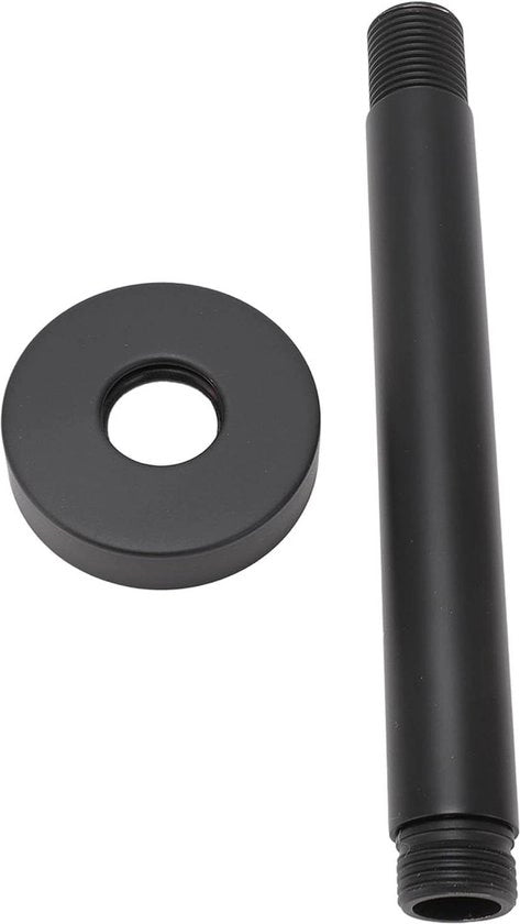 Estensione del cappuccio doccia - Montaggio a muro - Nero opaco - Acciaio inox - 15 cm