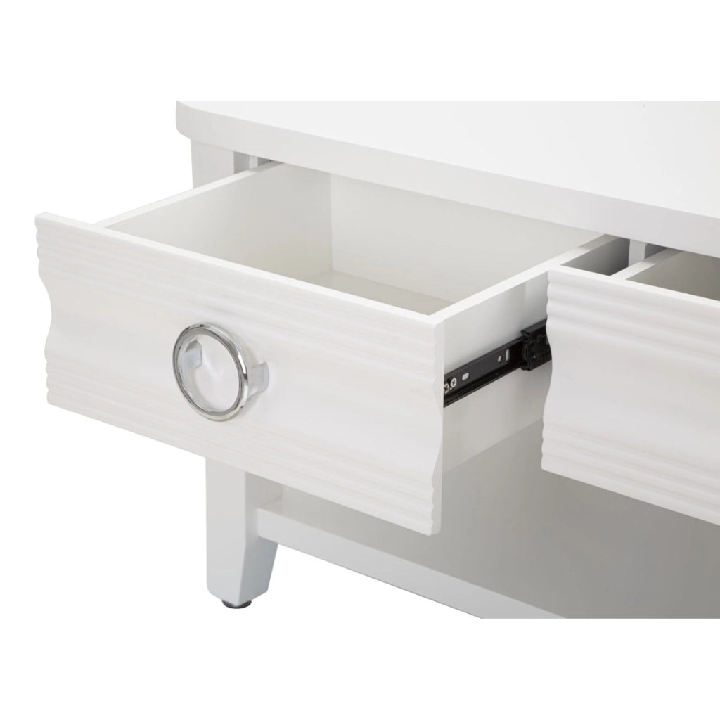 Tavolino VKH516, Bianco, Legno, 90x60x47 cm