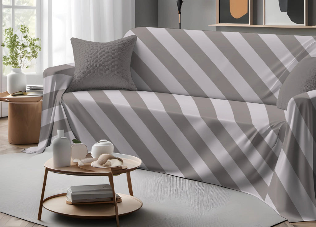 Telo Arredo Granfoulard Copritutto Salvadivano 100% Cotone Dis. Elite - Matrimoniale - Beige