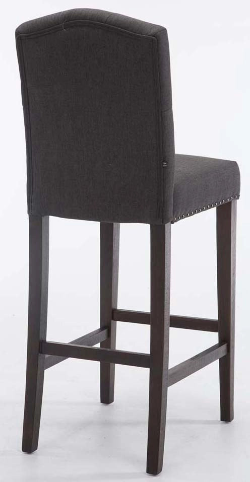 Set 2 Sgabelli Bar Louise in Tessuto grigio scuro,antico