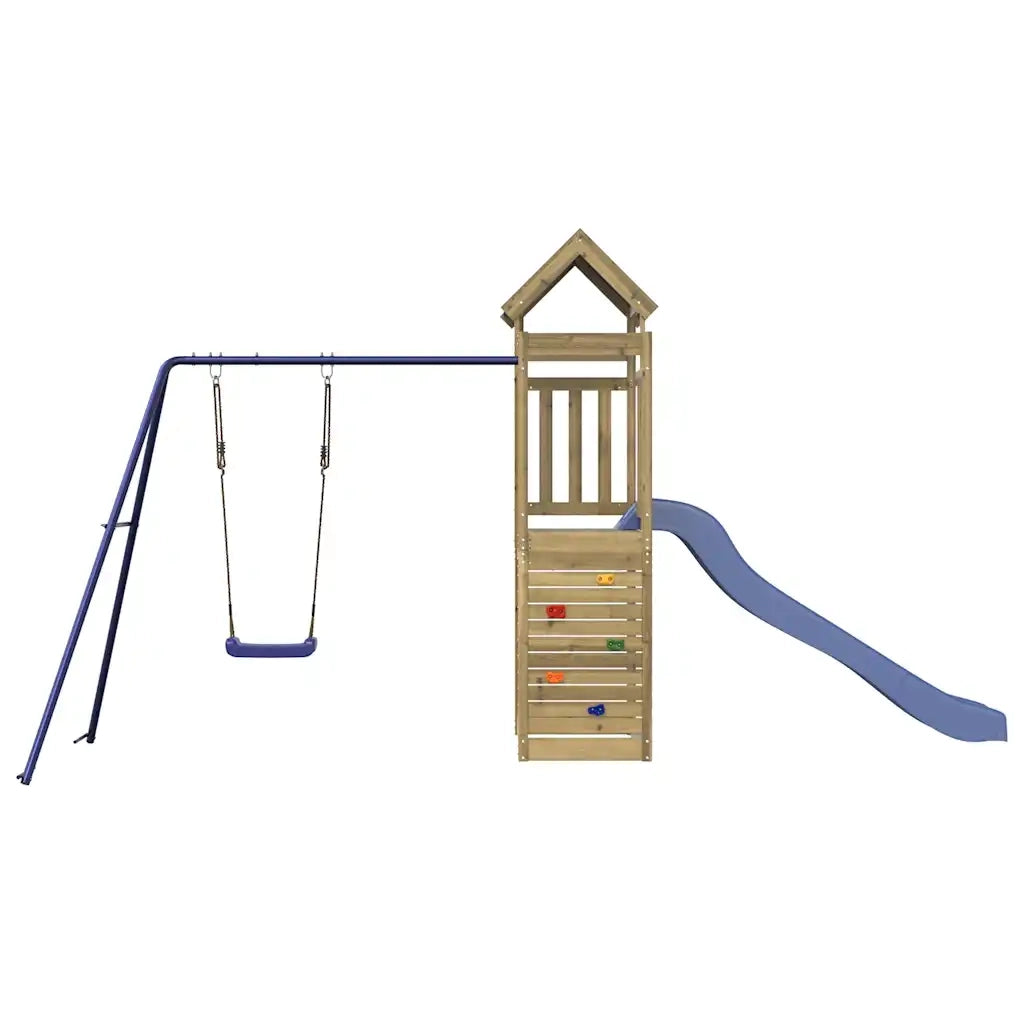 Set da Gioco da Esterno in Legno di Pino Impregnato