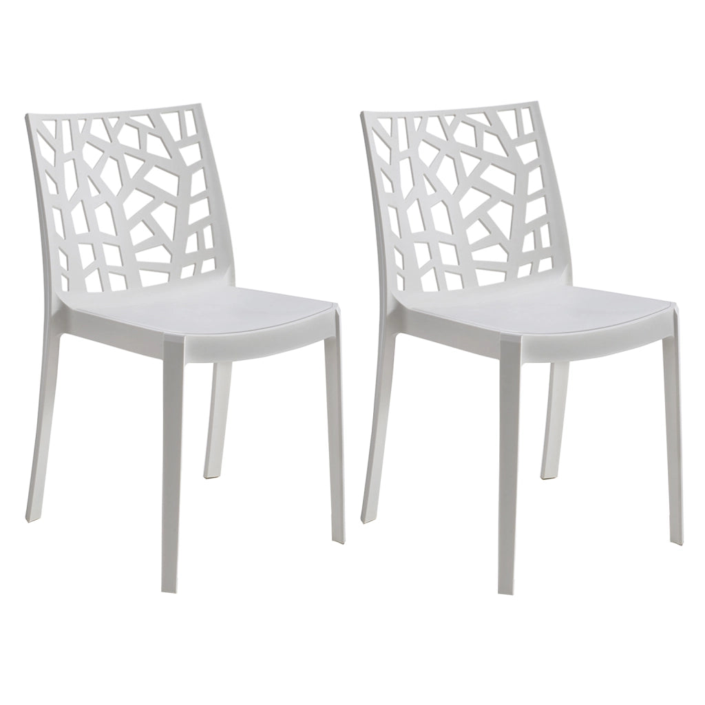 Sedia In Polipropilene Da Interno Esterno Giardino Impilabile Design Sedie Resistenti Moderne Per Terrazz Bianco/2 Sedie