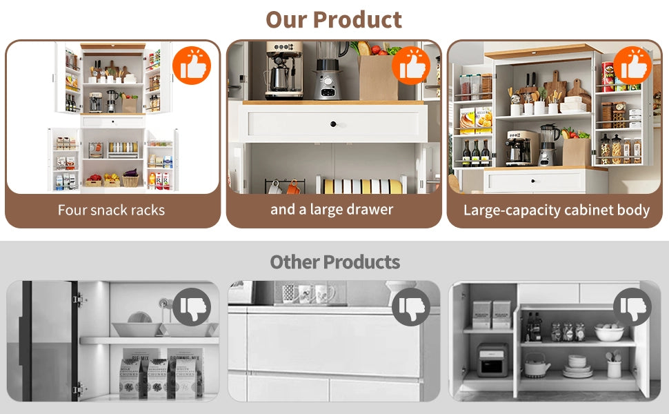 Credenza Buffet con Cassetti e Ante ¨C MINIMAL ¨C MDF e Truciolato, 80x40x180