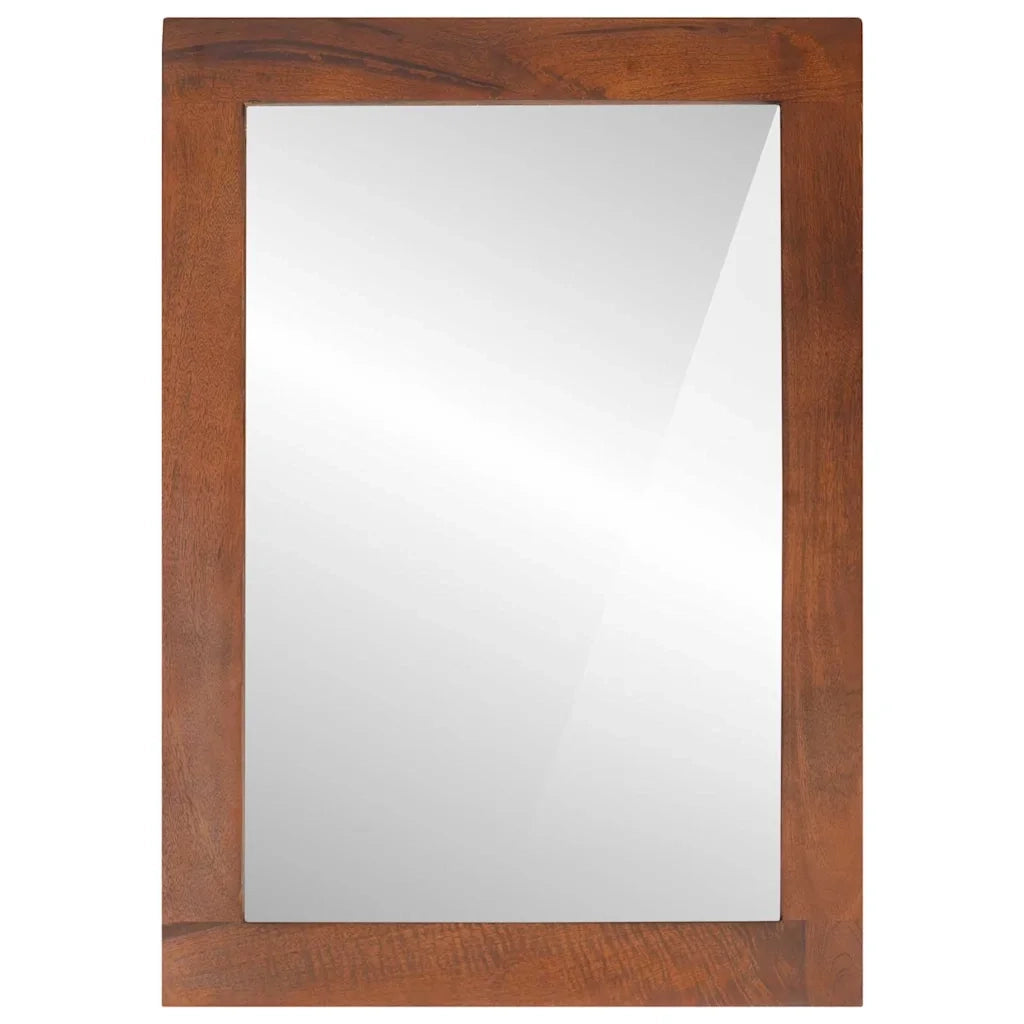 vidaXL Specchio con specchio marrone e argento 50 x 70 cm