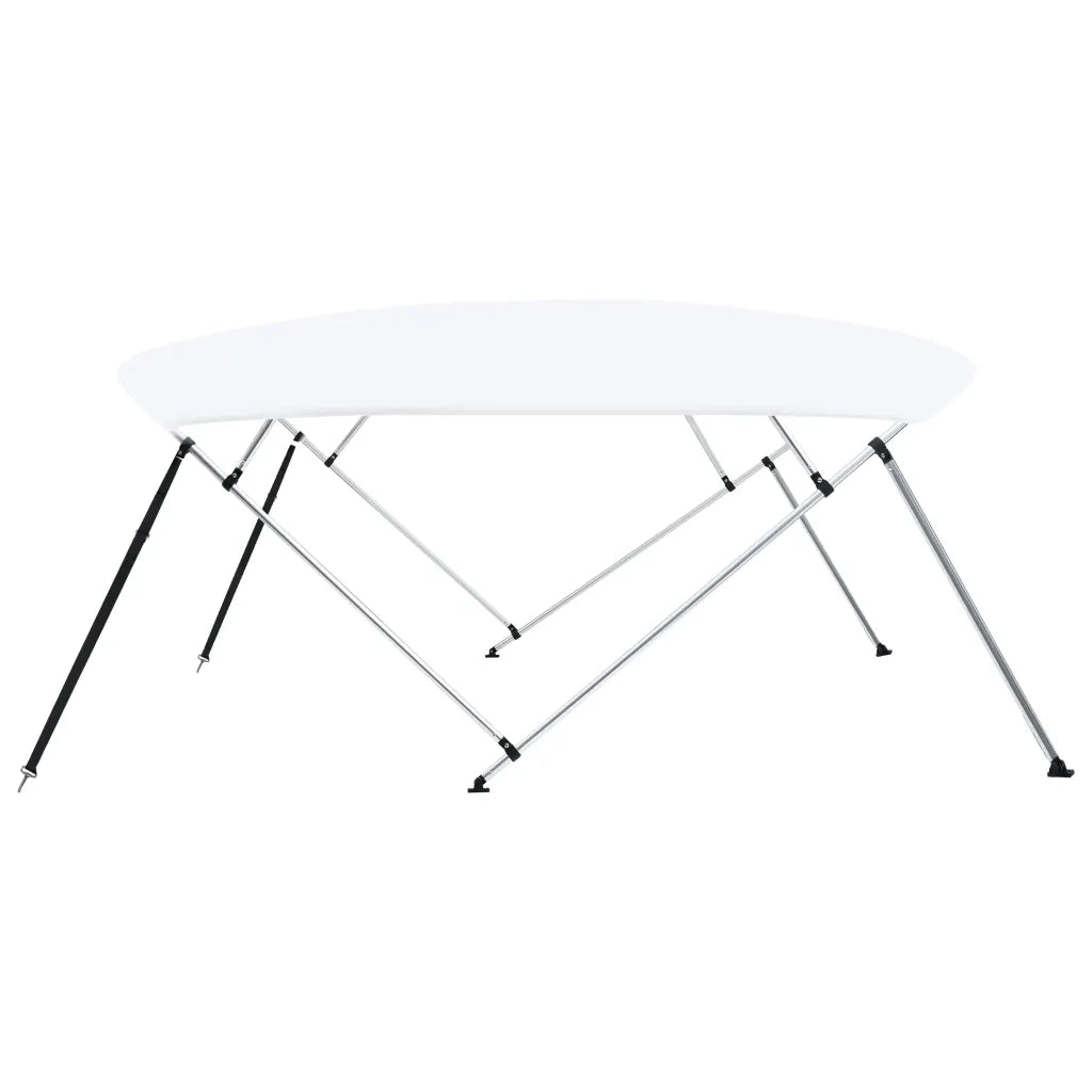 Bimini di Prua Tendalino a 4 Archi Bianco 243x(230-244)x137 cm 93140