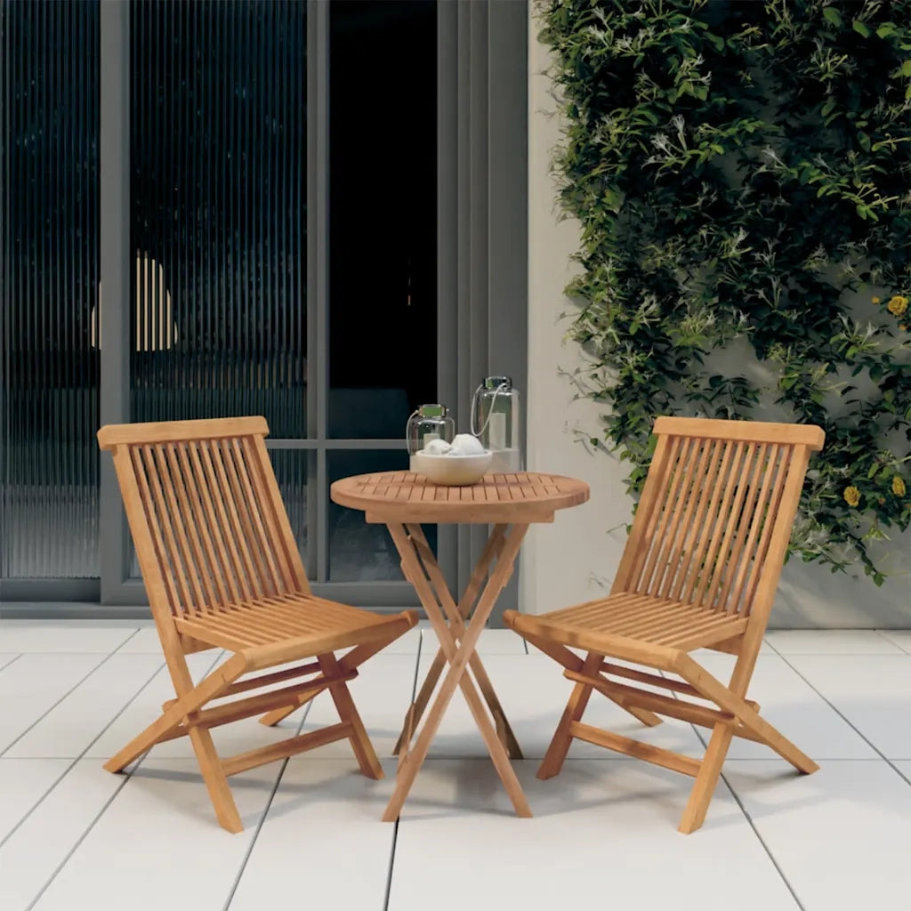 Set da Pranzo per Giardino 3 pz in Legno Massello di Teak 3087186