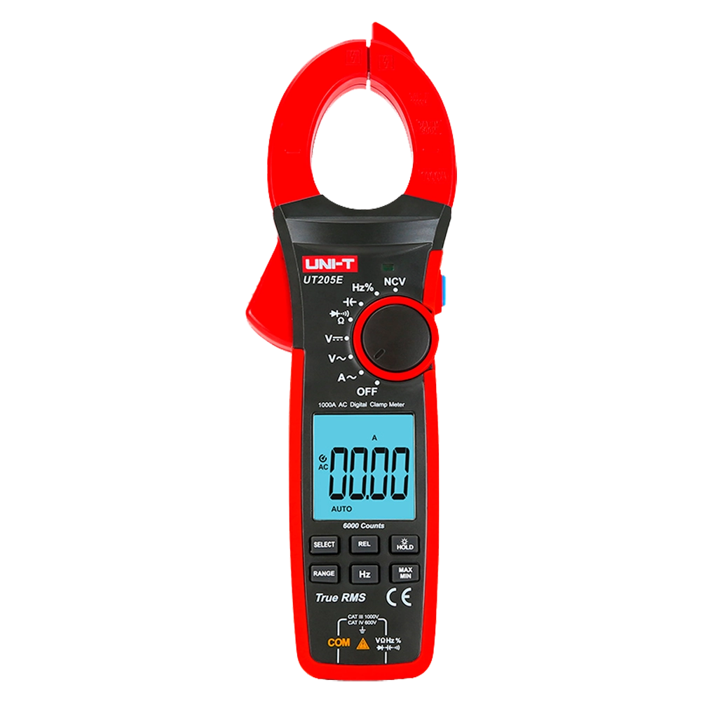 UNI-T UT205E Pinza Amperometrica Digitale True RMS 1000A AC 1000V NCV 6000 Conteggi