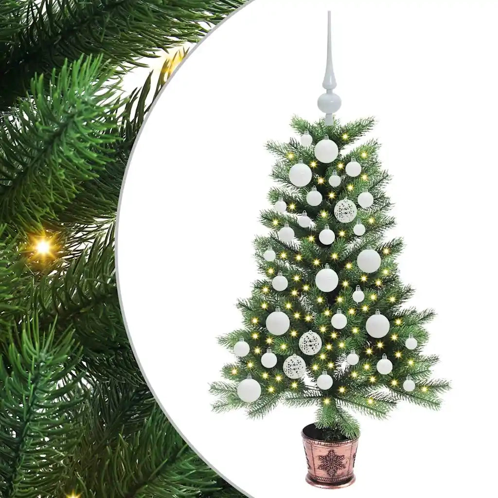 Albero di Natale con 150 LED con supporto Verde 90 cm PE 3396303