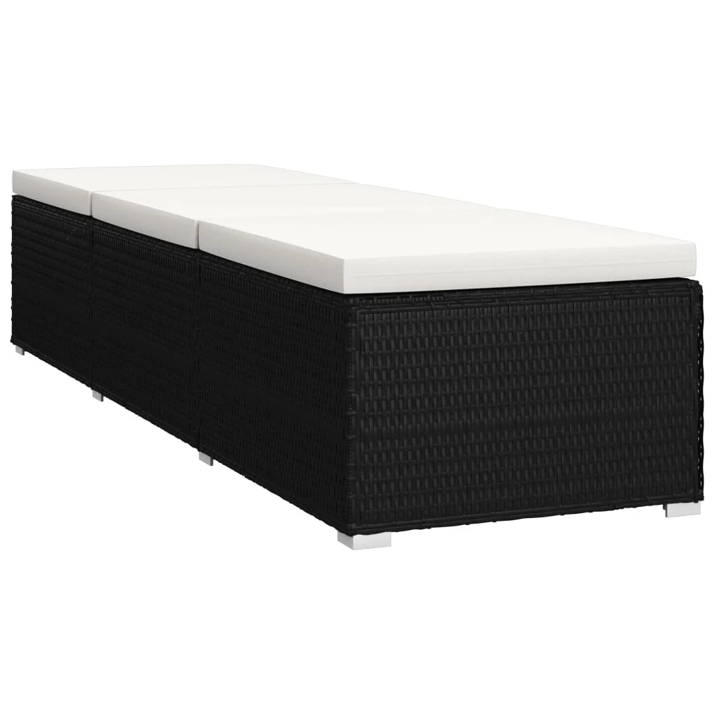Set di 3 sedie da giardino con tavolino da tè in resina di vimini nera 02_0011922