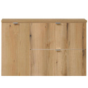 Mobile Sottolavabo Pensile NEWPORT a 2 Cassetti e Anta 90x60x40 cm - Effetto Rovere [en.casa]