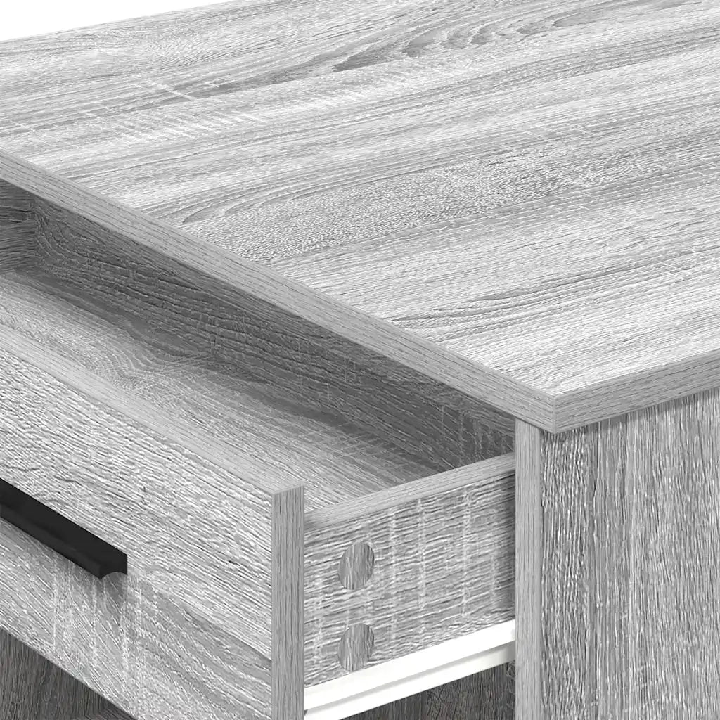 Scrivania con Cassetto Ripiano Grigio Sonoma Legno Multistrato 858691