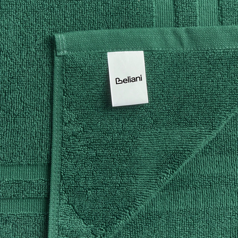 Set di 11 asciugamani Verde in cotone per ospiti Asciugamano da bagno e tappetino da bagno