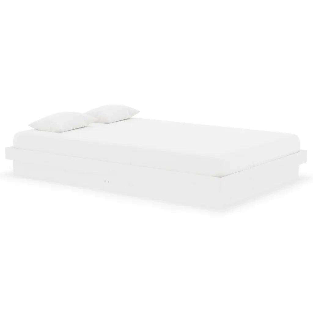 Giroletto-Struttura Letto Bianco in Legno Massello 120x190 cm Small Double 381254