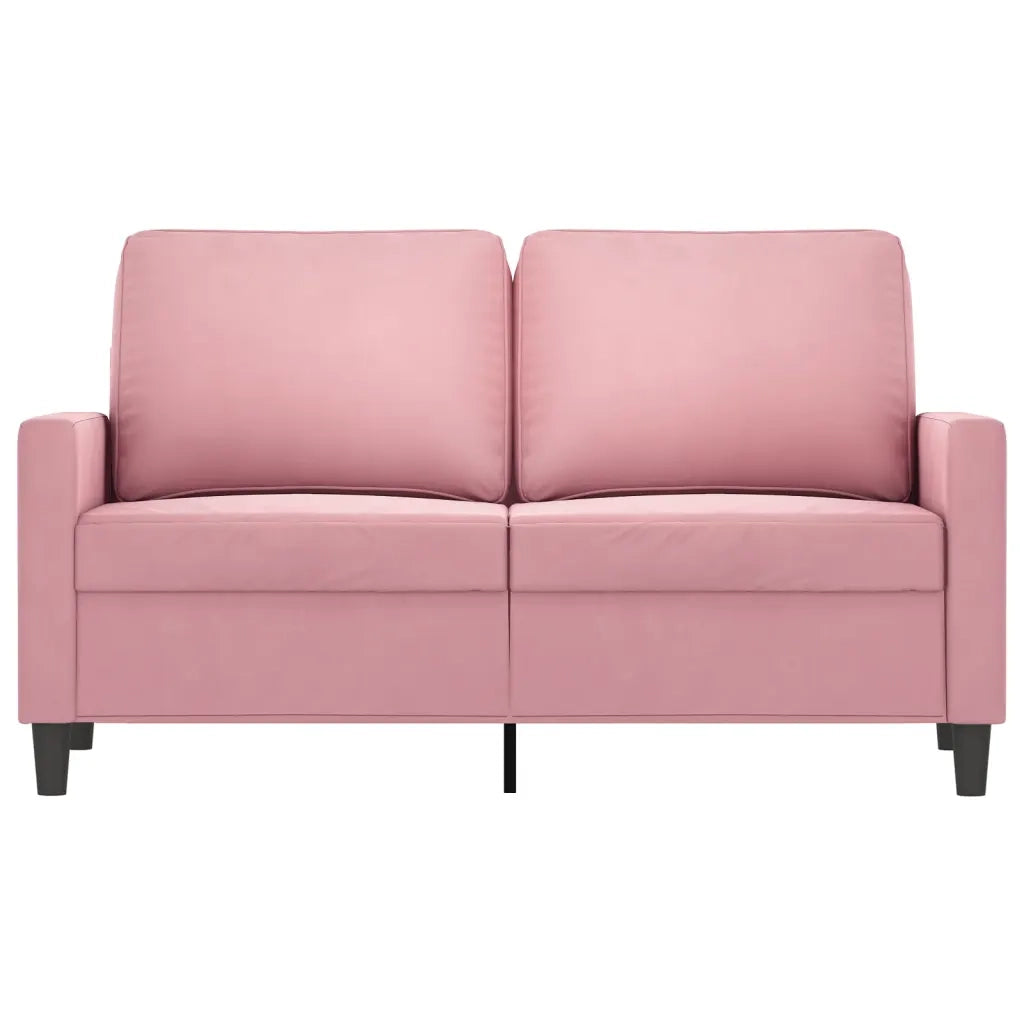 Divano | Divano da soggiorno | Sofa a 2 Posti Rosa 120 cm in Velluto