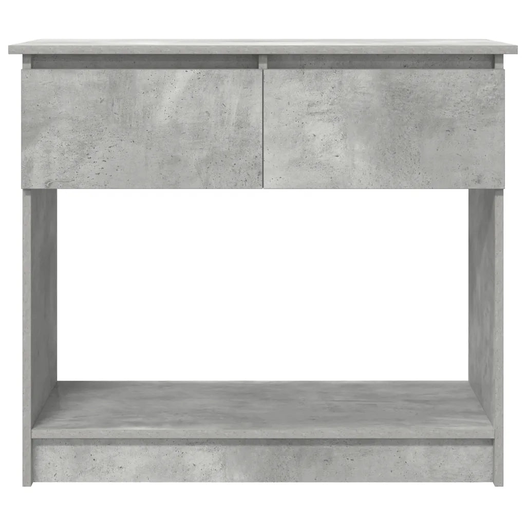 Tavolo Consolle | Tavolo d'Ingresso con Cassetti Grigio Cemento 85,5x38,5x74,5 cm
