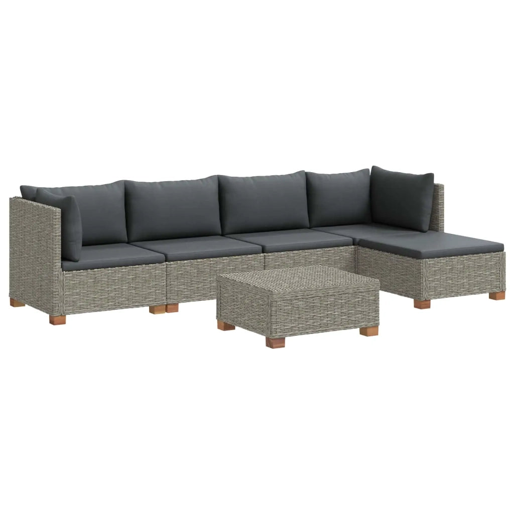 6 pz Set Lounge in Rattan con Cuscini GENDT Rattan naturale 3429851