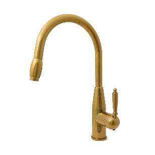 Miscelatore per cucina dorato, stile vintage