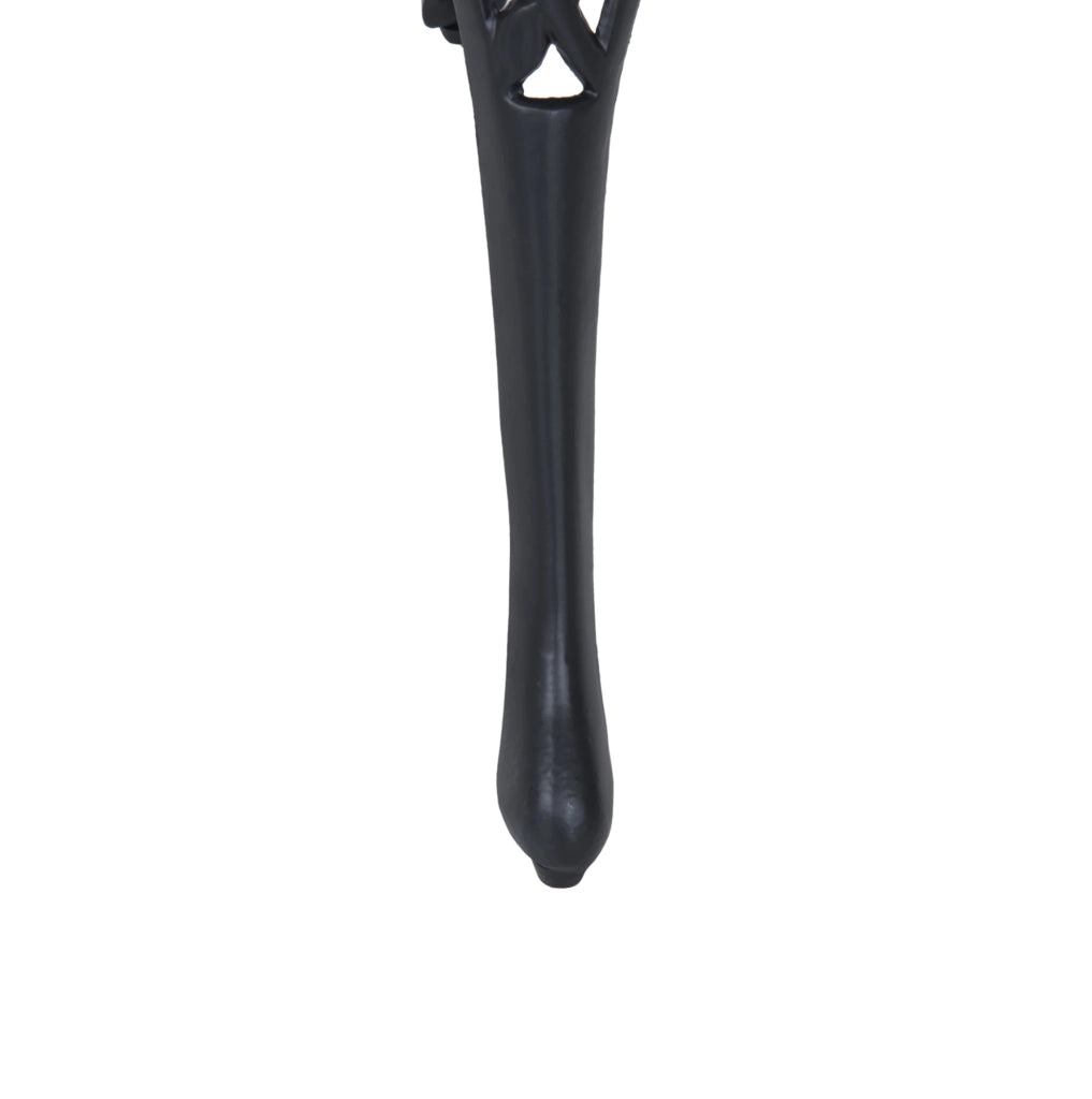 Bistrot set da 3 pezzi per esterni in alluminio nero; tavolo 60x60x65 cm