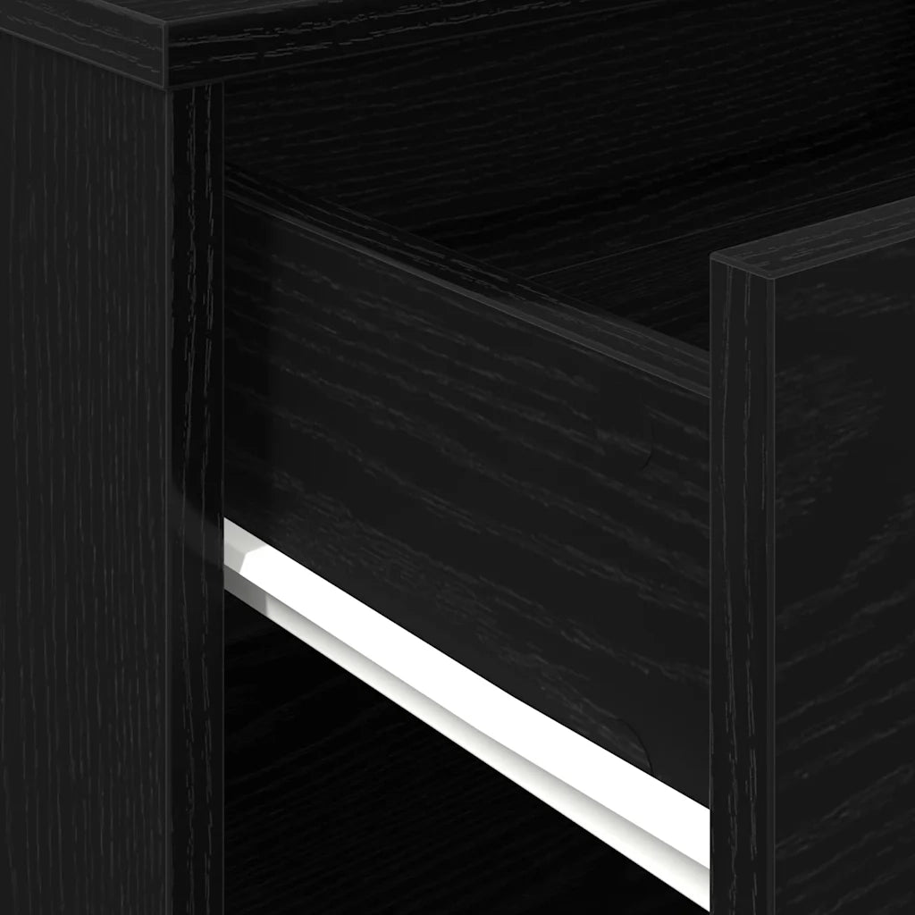 Armadio con ruota Rovere Nero 46 x 36 x 59 cm Legno multistrato 862673