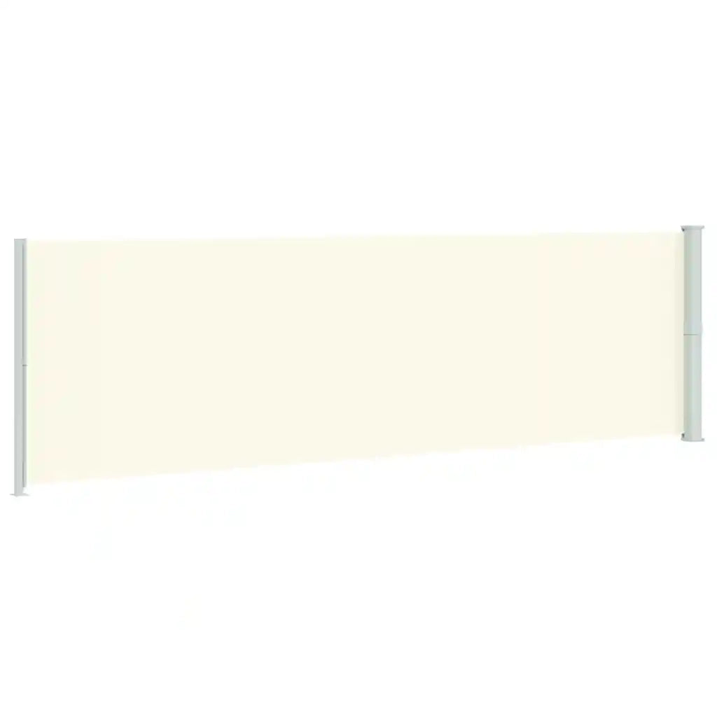 Tenda da Sole Laterale Retrattile per Patio 180x614 cm Crema 317965