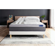Pacchetto letto completo - Materasso 140x200cm + Box spring con doghe (kit) + 2 cuscini + Piumino - ActiMemo Plus