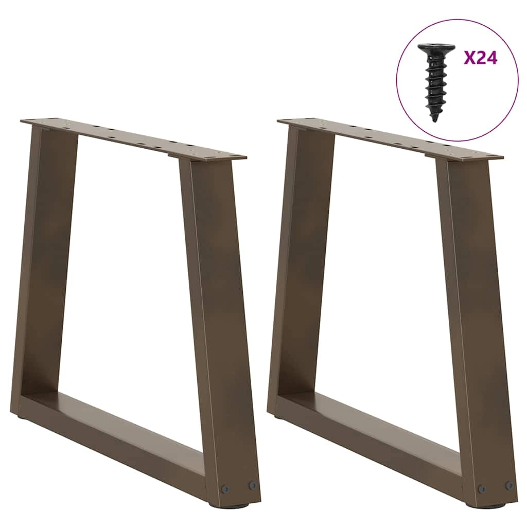Set di 2 gambe per tavolino da caffè in acciaio verniciato a polvere 60 x 42-43,3 cm con piedini regolabili design elegante 02_0056850