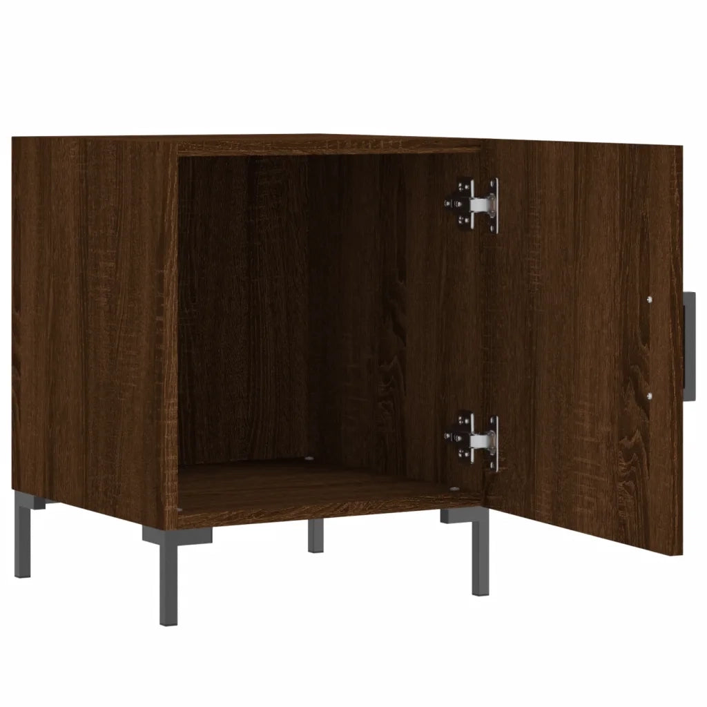 Set di 2 Comodini | Armadio da Notte | Mobiletto da notte Rovere Marrone 40x40x50 cm in Legno Multistrato