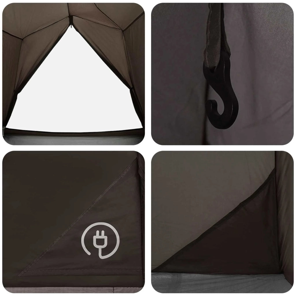 Tenda a tunnel Marrone e Grigio 2 persone 42019363