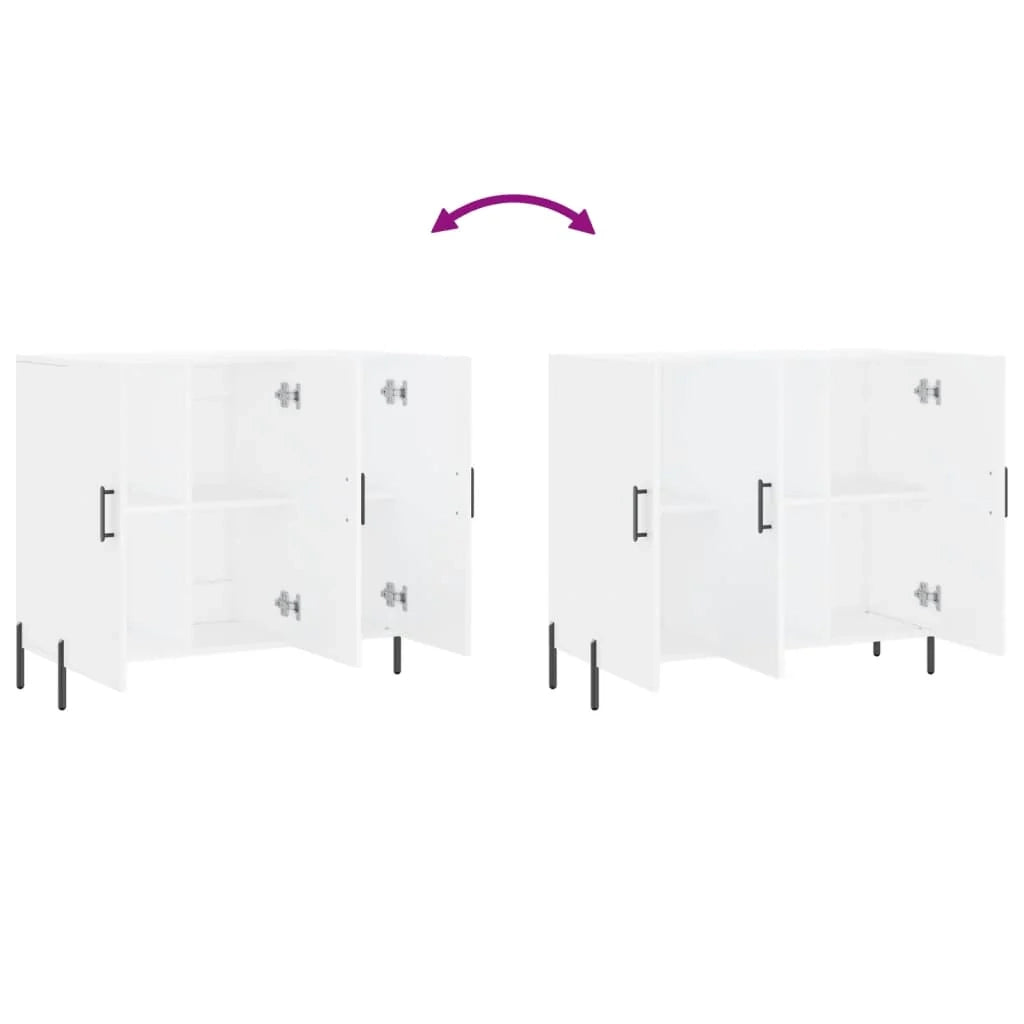 Buffet credenza cassettiera armadio mobile contenitore organizer per cucina soggiorno salotto 90 x 34 x 80 cm legno ingegnerizzato bianco 02_0030534