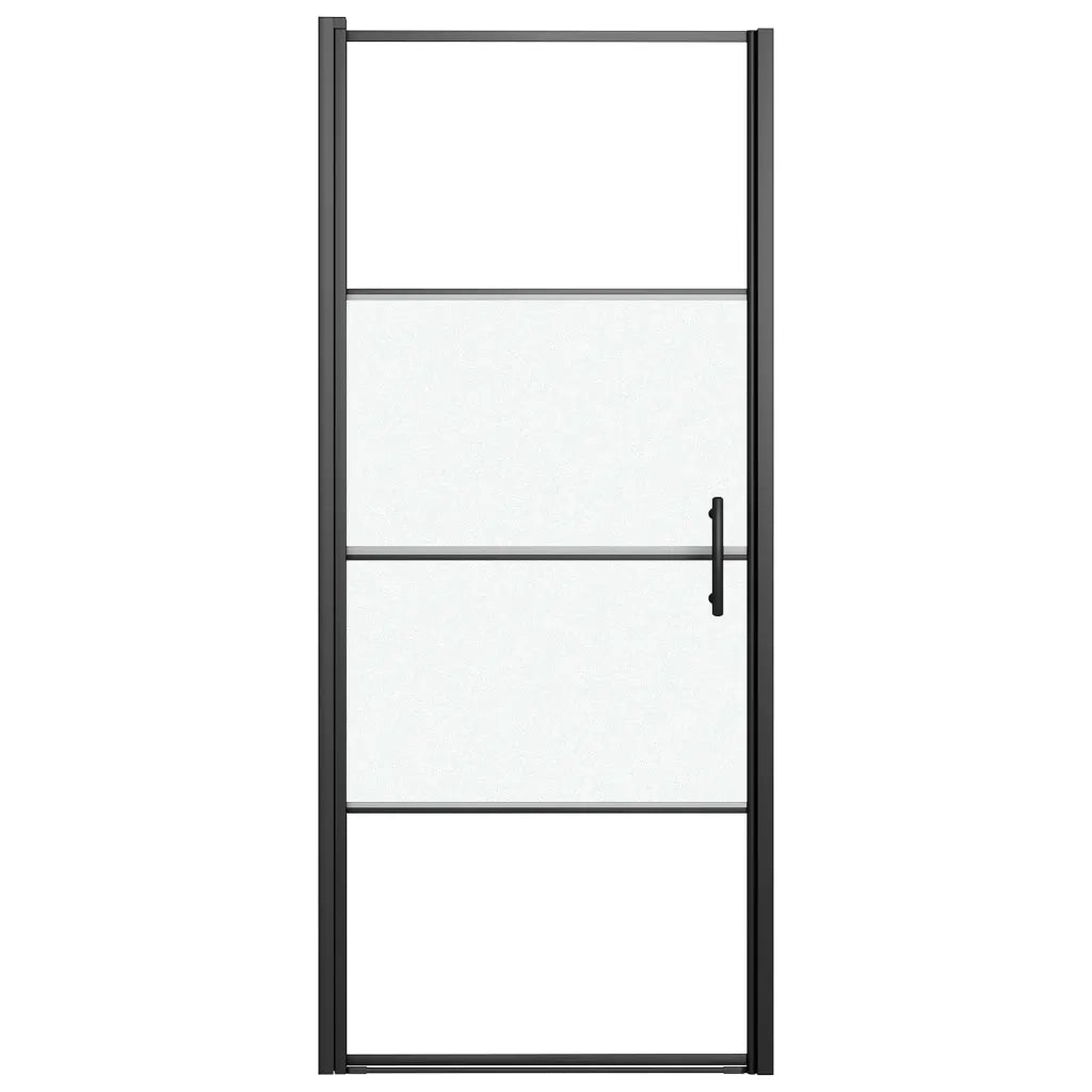 Parete Doccia 81x195cm in Vetro Temperato Semi Smerigliato Nero 151865