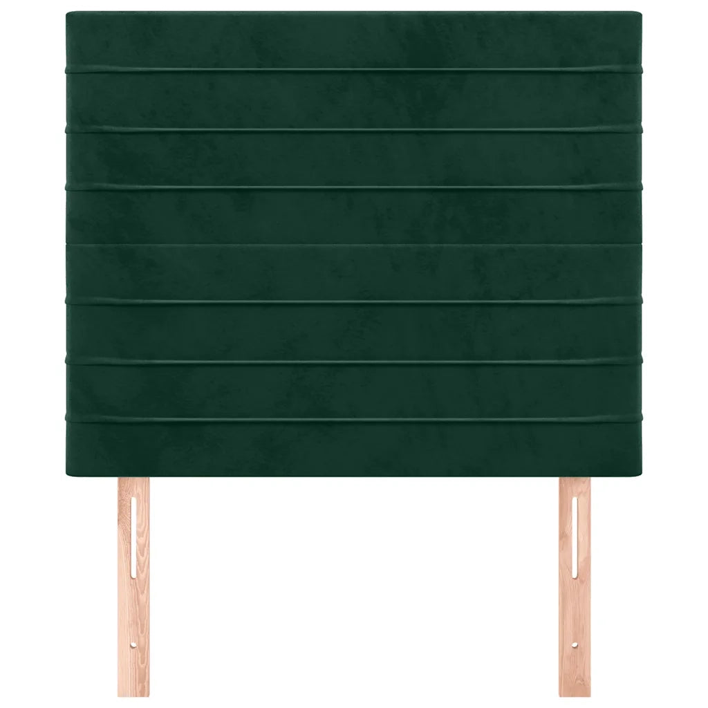 Testiera 2 pz Verde Scuro 80x5x78/88 cm in Velluto