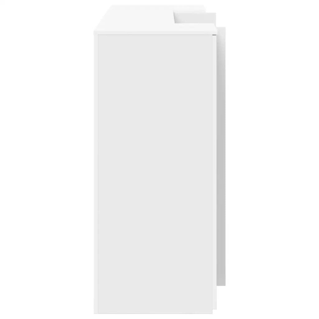 Scrivania per Reception Bianca 180x50x103,5 cm in Legno Massello 3324169
