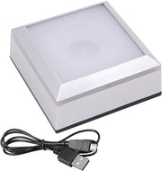 Displaystandaard a led a cristalli quadrati con interruttore a tocco