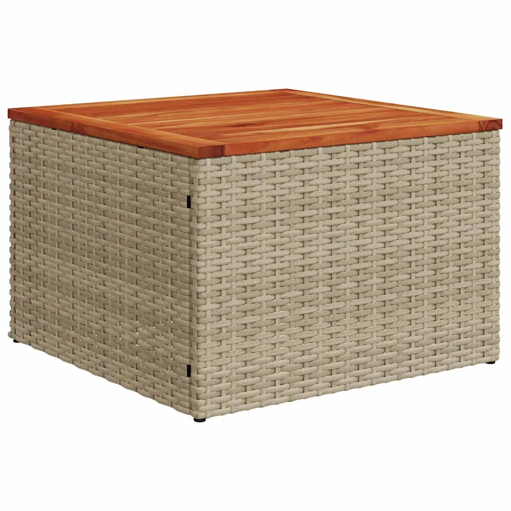 Set Divano da Giardino con cuscino 6 pcs Beige polyrattan