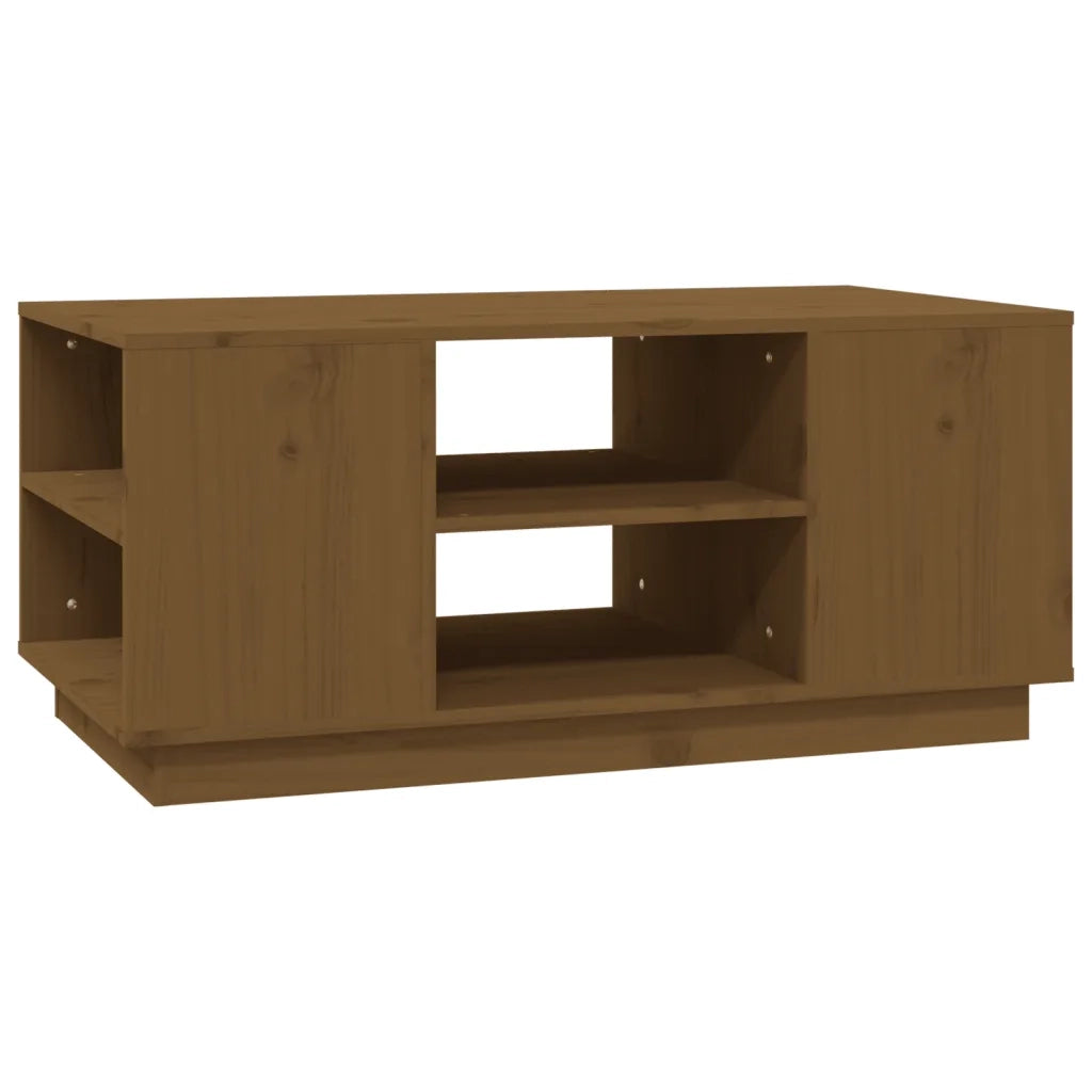 Tavolino da Salotto ambra 90x49x40,5 cm Legno Massello di Pino 814402