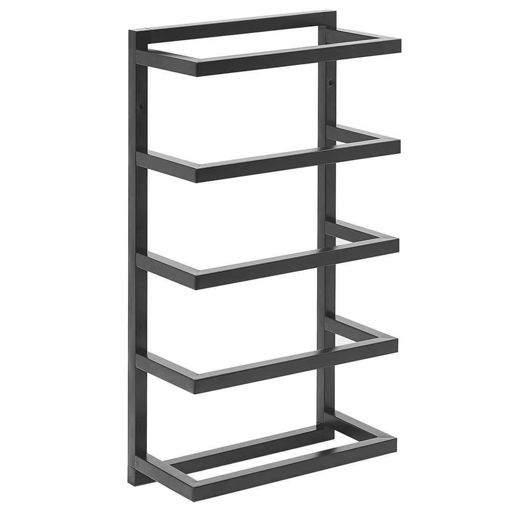 Portasciugamani in acciaio Nero opaco Accessori da bagno Porta salviette a parete Design moderno