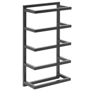 Portasciugamani in acciaio Nero opaco Accessori da bagno Porta salviette a parete Design moderno