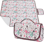 Panno da picnic impermeabile - grande 200 x 200 cm - trasportabile e lavabile - senza sabbia con maniglia di trasporto - isolato per campeggio e barbecue