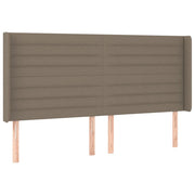 Testiera | Testata ad Orecchio Tortora 183x16x118/128 cm in Tessuto