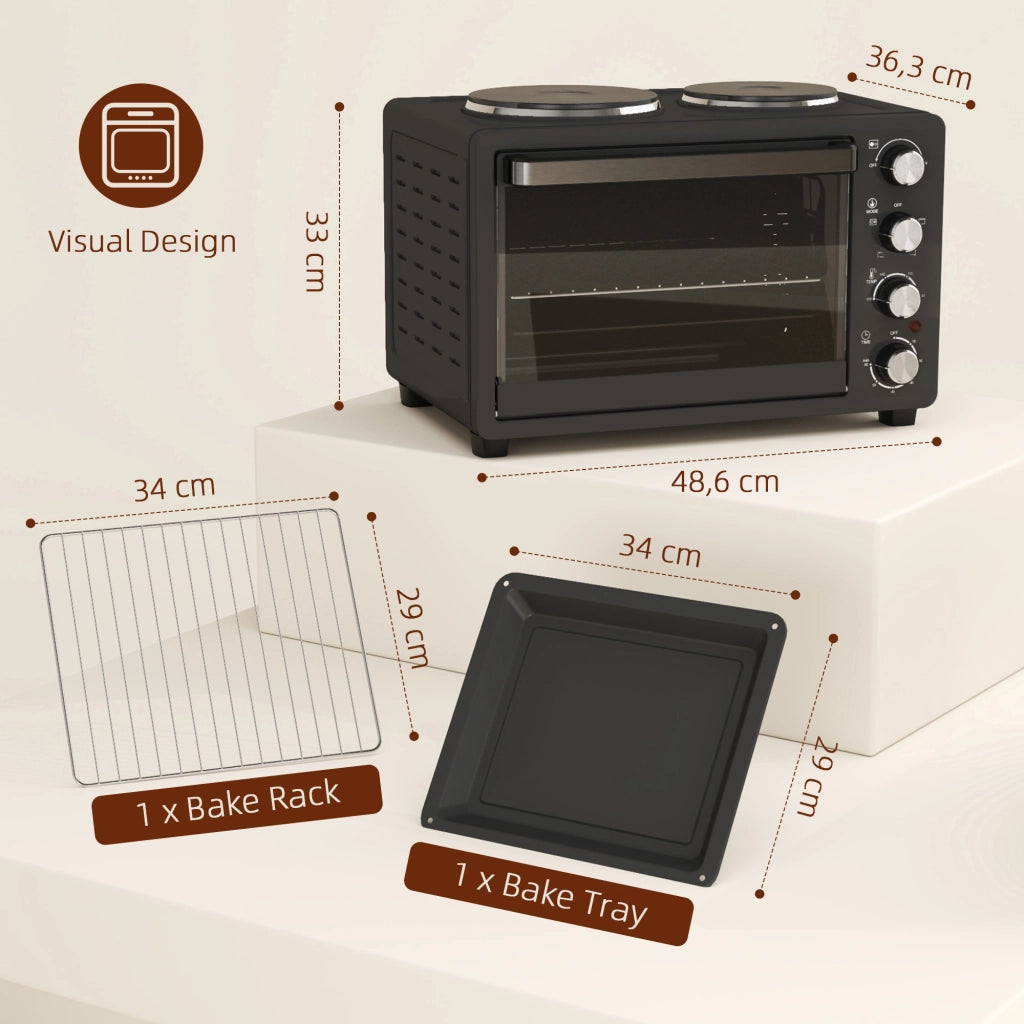 Forno Tostapane 28L ¨C zephmum ¨C 2600W Nero