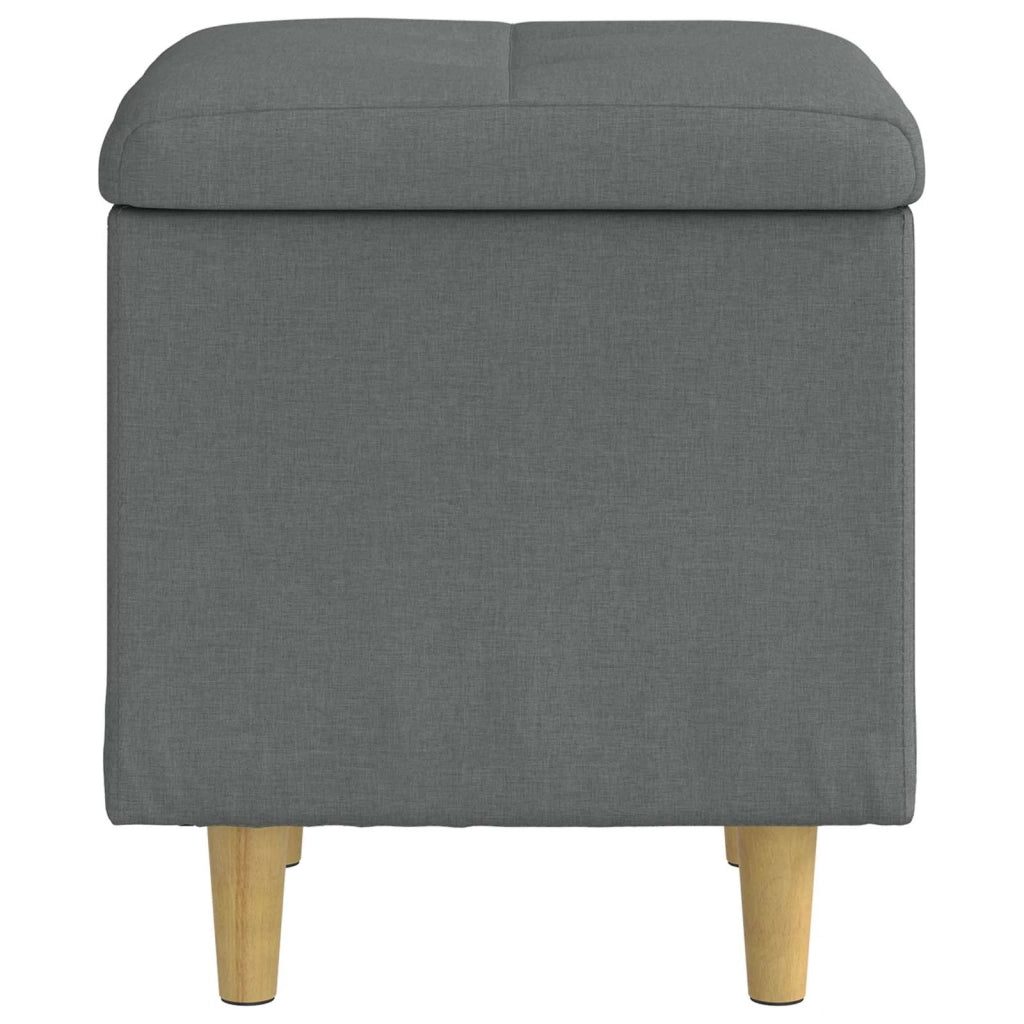 Pouf contenitore Grigio scuro 40 x 40 x 45 cm Tessuto