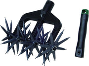 Cultivatore a mano 2 in 1 | Per la preparazione del seme e la rimozione della terra | Cultivatore a mano e rotante per giardino, prato, erbacce, rovescio e grattugia di acciaio | Senza manico