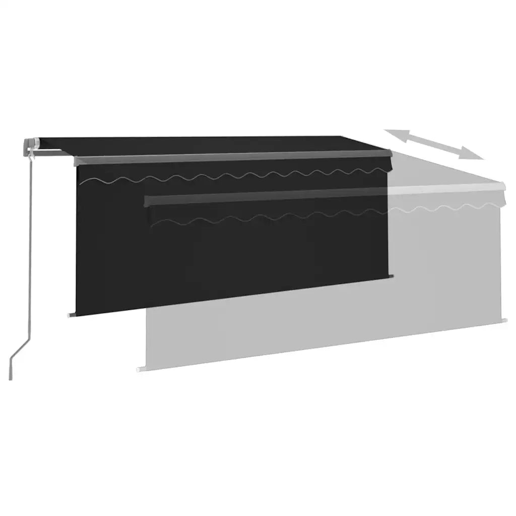 Tenda da Sole Retrattile Manuale con LED 3,5x2,5 m Antracite 3069404