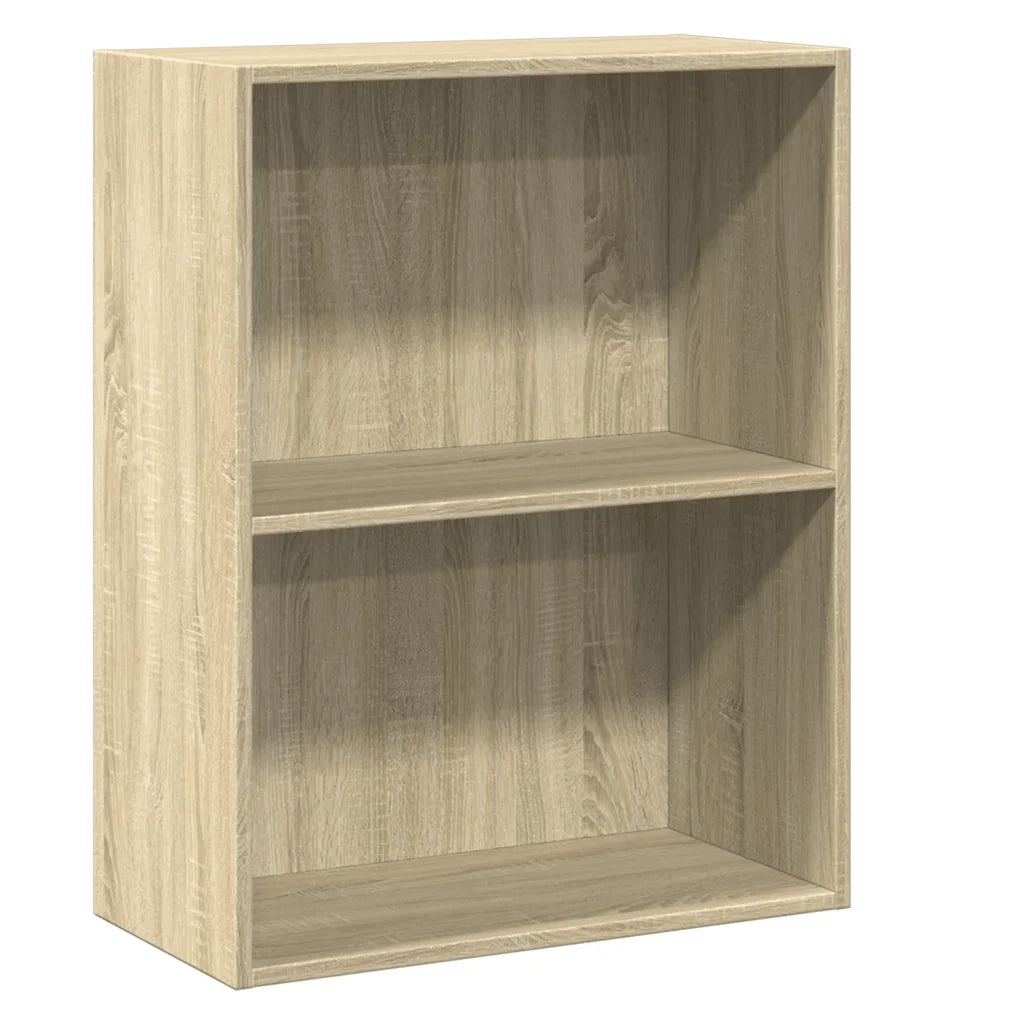 Libreria 2 Ripiani Rovere Sonoma 60x30x76,5cm Legno Multistrato 800966