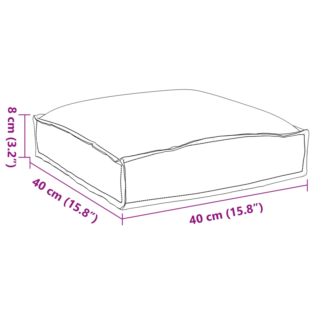 Cuscini per pallet per seduta 4 pezzi Tortora 40x40x8 cm Tessuto Oxford