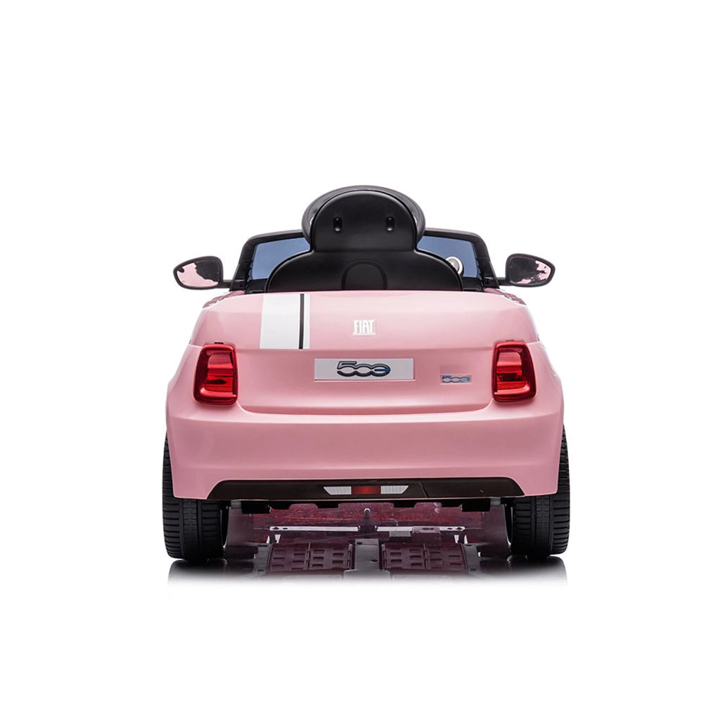 Macchina Elettrica per Bambini Fiat 500 12V 30W con Telecomando Luci e Suoni Rosa