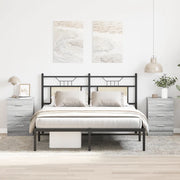 Comodini Grigio Sonoma 2 pz 38x35x56 cm in Legno Multistrato cod mxl 30768